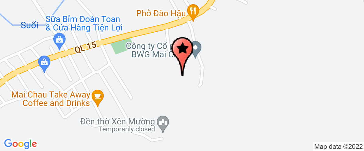 Bản đồ đến địa chỉ Công Ty Cổ Phần Bwg Mai Châu