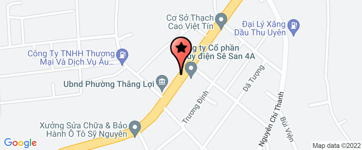 Map to Hoang Thien Phu Gia Lai Joint Stock Company