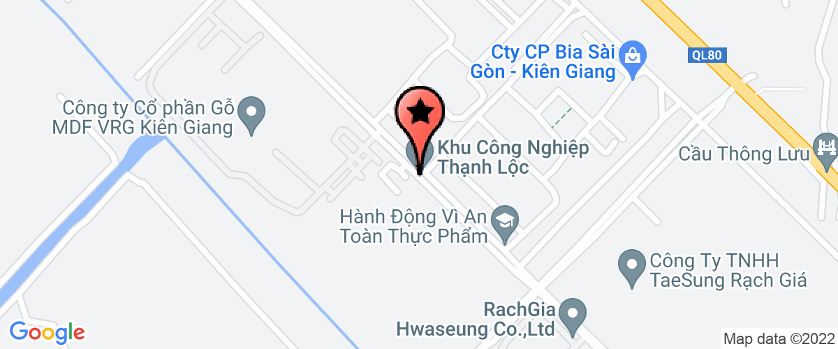 Map to Vrg Kien Giang Mdf Joint Stock Company