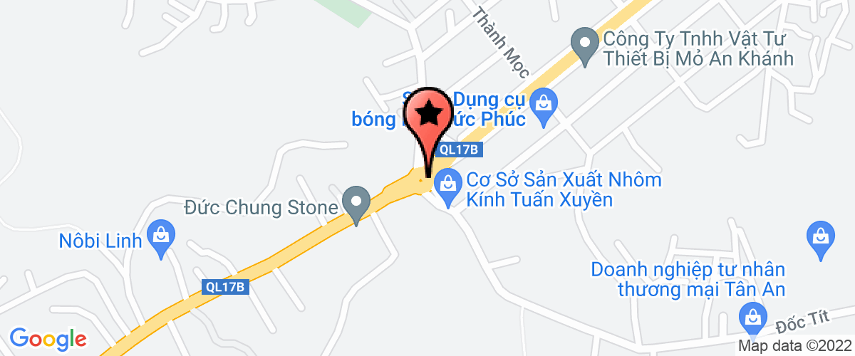Map to Huyen Trang Mineral Joint Stock Company