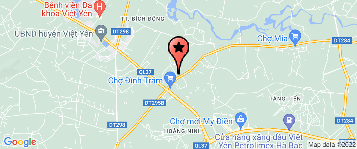 Map to Viet Yen - Niv Environmental Company Limited
