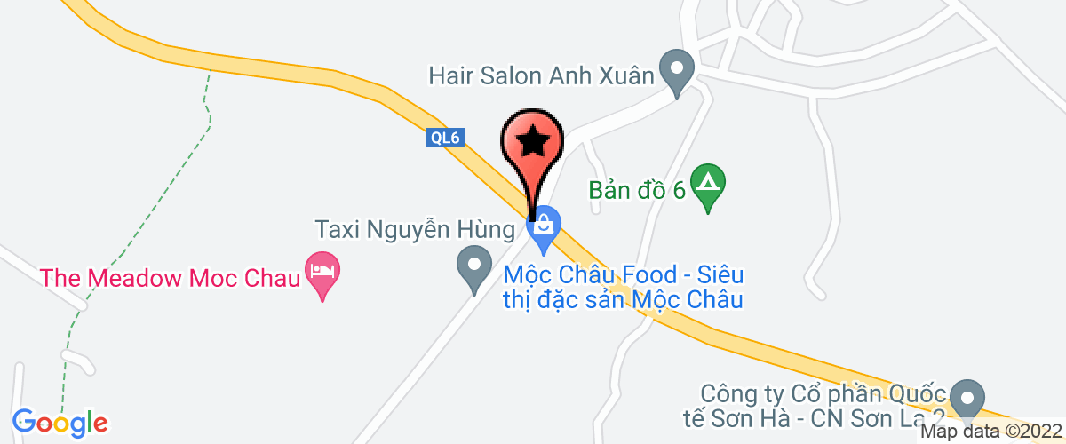 Map to Moc Chau Forest Products Company Limited