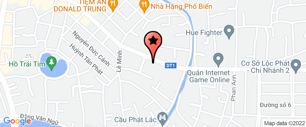 Bản đồ đến địa chỉ Công Ty Trách Nhiệm Hữu Hạn Phát Triển Công Nghệ Sao Việt Huế