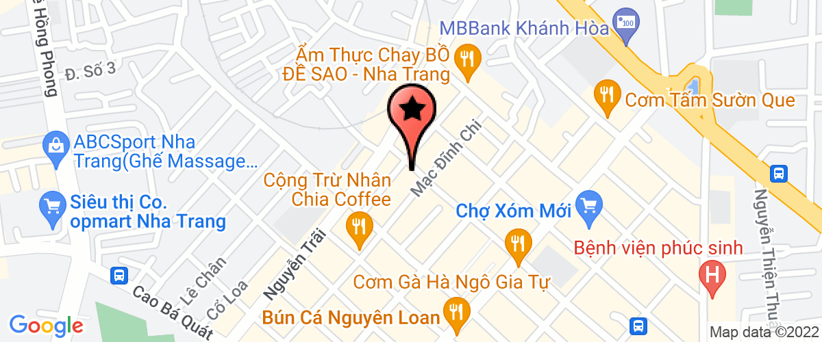 Map to Nam Viet Transport Services and Travel Limited Company