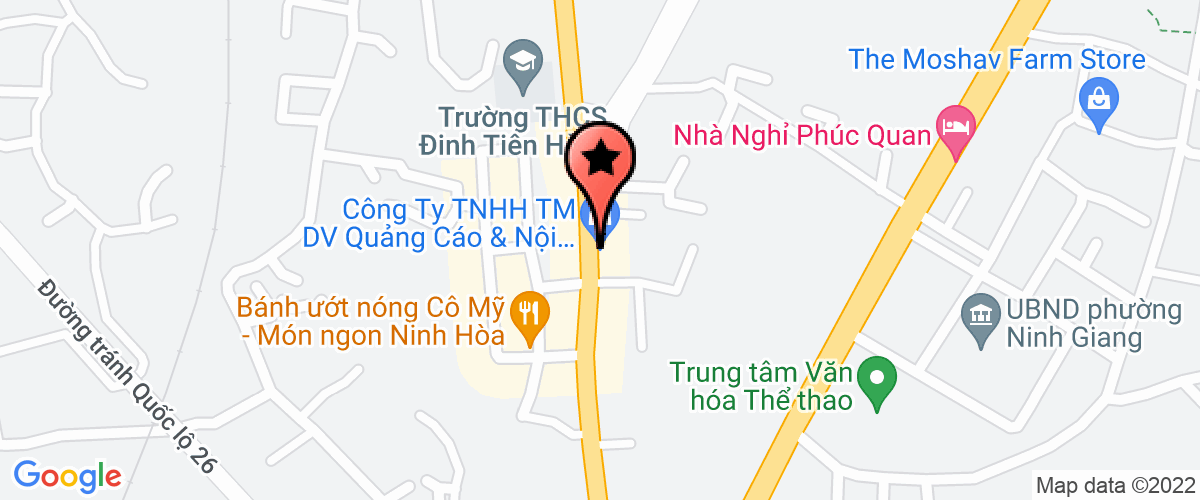 Map to Ninh Quang Group Joint Stock Company