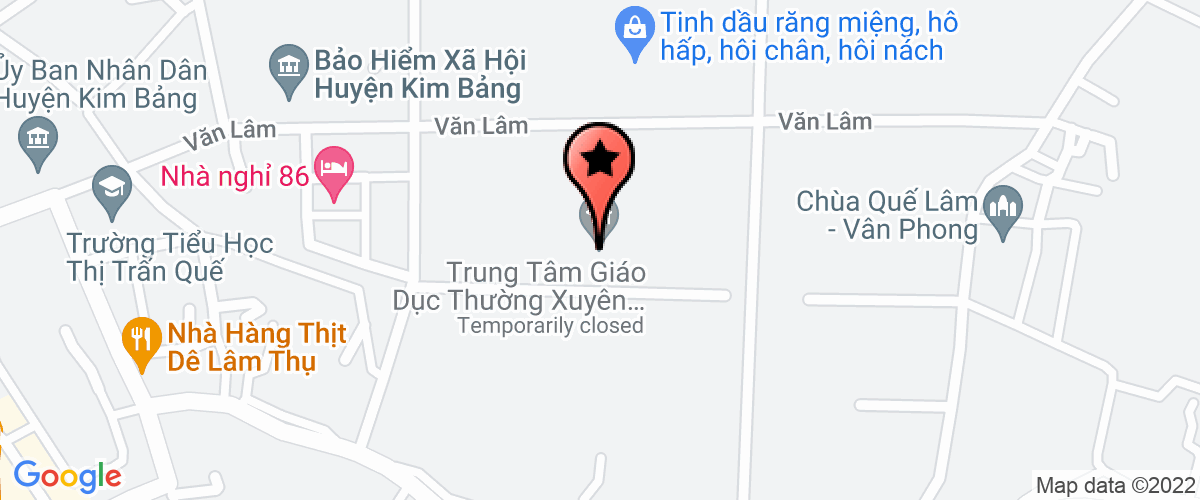 Map to Manh Dung Trading and Tourist Company Limited