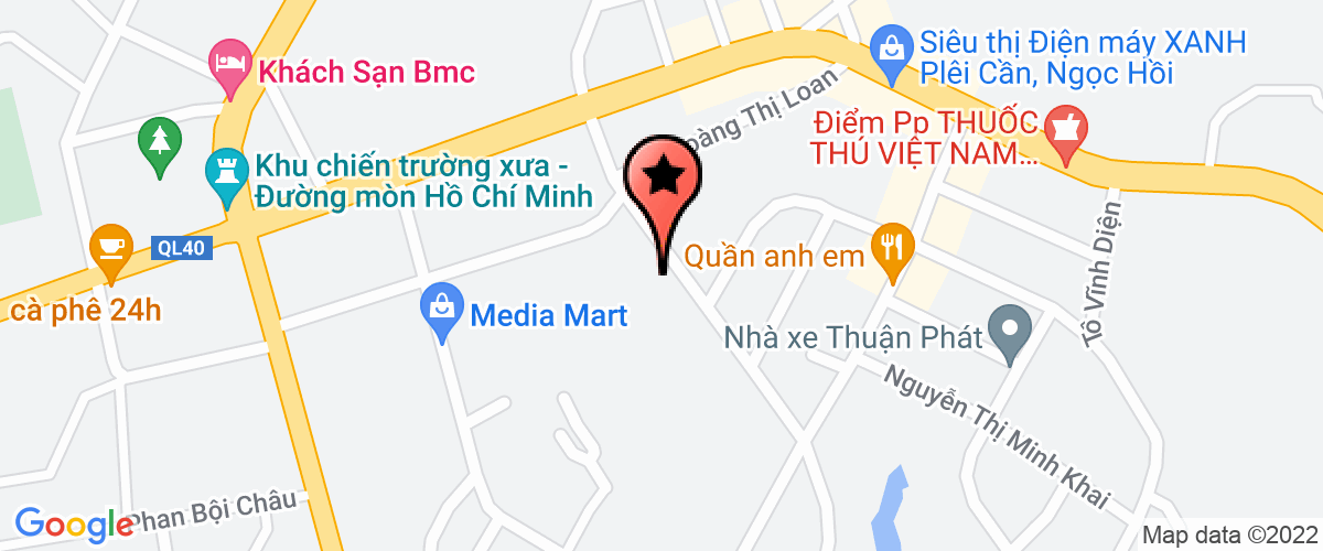 Bản đồ đến địa chỉ Công Ty TNHH Một Thành Viên Phú Phát Kon Tum