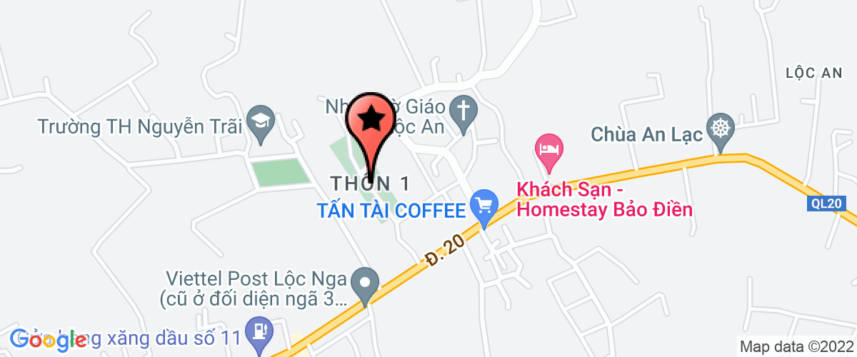 Map to Minh Rong Tea Joint-Stock Company
