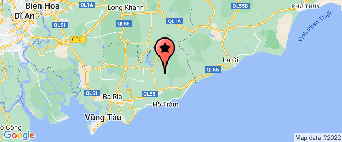 Map to Hococ Holinh Forest and Sea Travel Joint Stock Company
