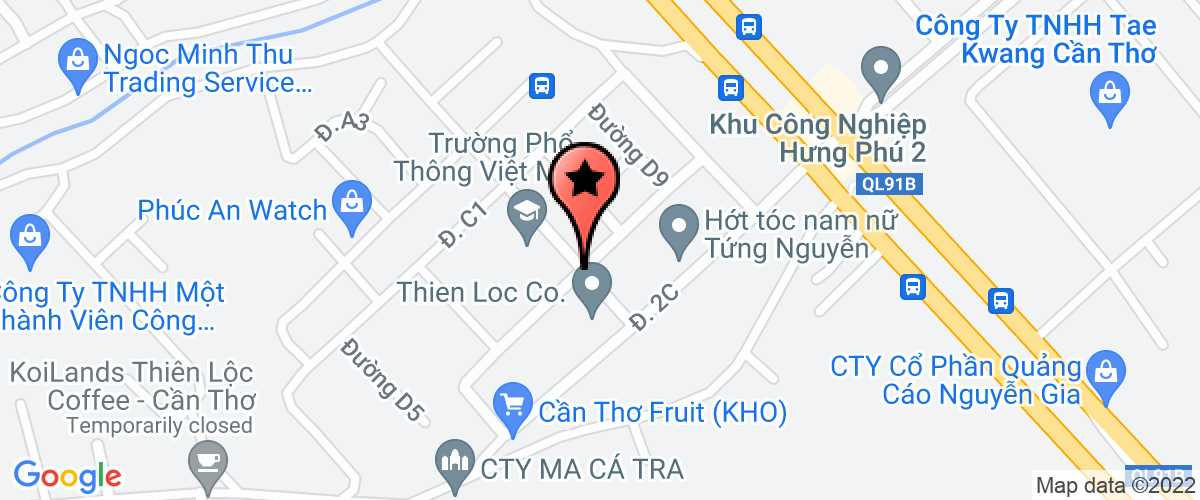 Bản đồ đến địa chỉ Công Ty TNHH Một Thành Viên Cát Đại Lộc