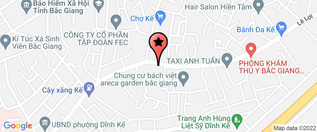 Bản đồ đến địa chỉ Công ty Cổ phần Tiên Đồng - Chi nhánh Bắc Giang