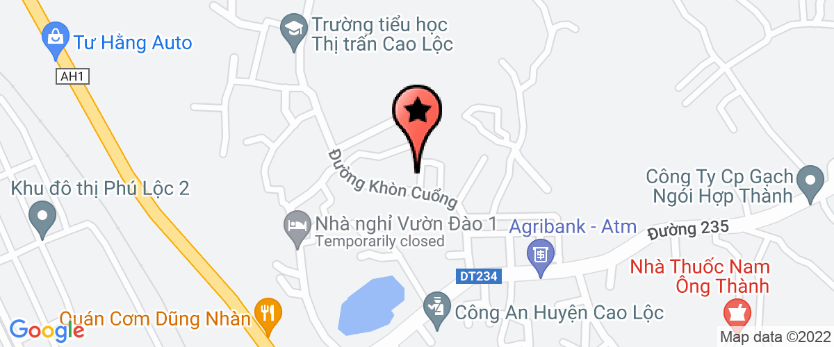 Map to Vinh Thinh 68 International Investment and Import - Export One Member Company Limited