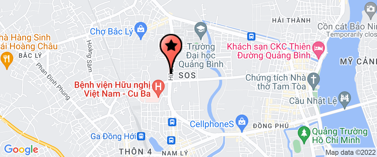 Map to Dong Hoi Tourist Joint Stock Company