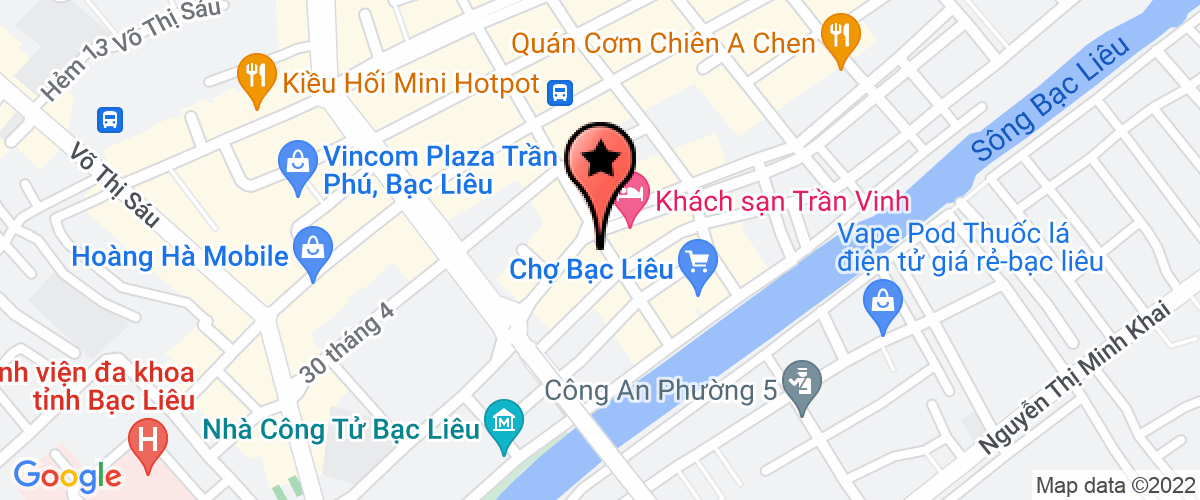Bản đồ đến địa chỉ Công Ty TNHH Trung Tâm Thương Mại Bạc Liêu