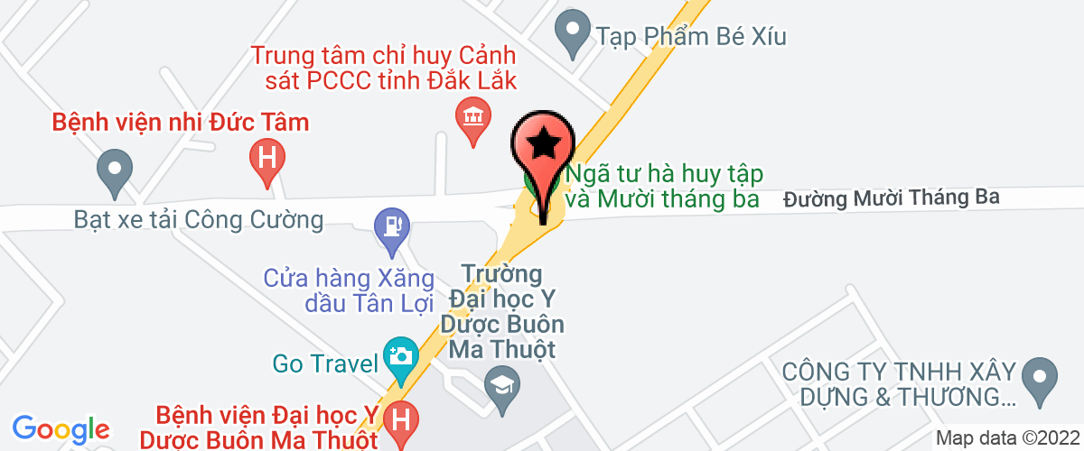 Map to Buon Ma Thuot University Hospital Joint Stock Company