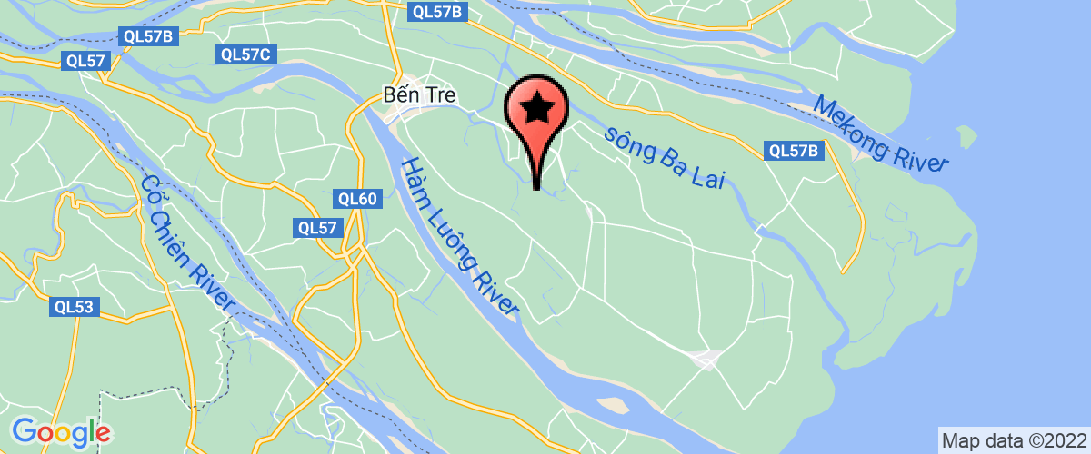 Map to Tien Phu Aquaculture Company Limited