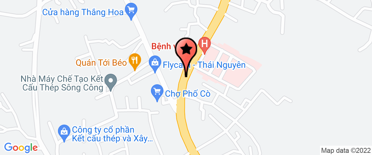 Map to Thai Nguyen C Hospital Joinl Stock Company