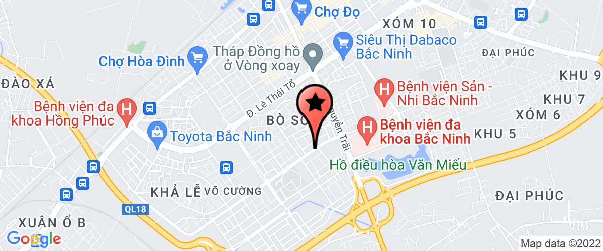 Bản đồ đến địa chỉ Bệnh viện Sản - Nhi tỉnh Bắc Ninh
