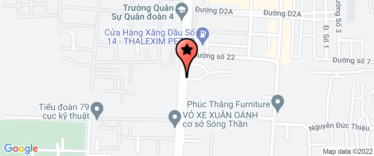 Map to Thien Cat Building Materials Joint Stock Company.