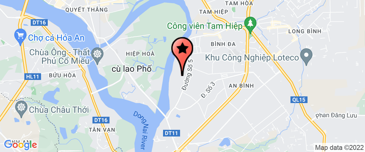 Map to Dong Nai Forklift Company Limited