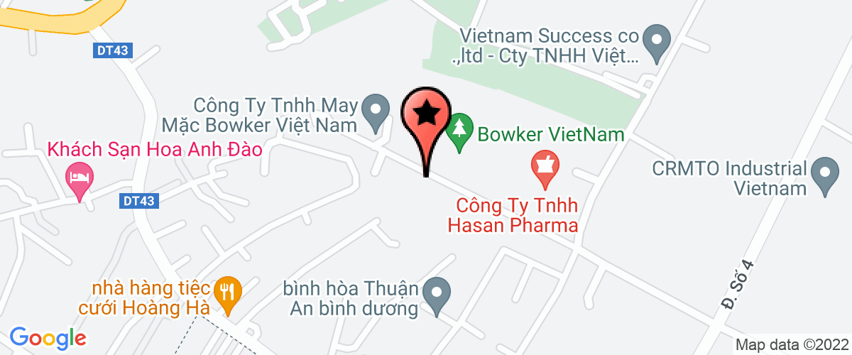 Map to Bowker (Vietnam) Management Services Co., Ltd