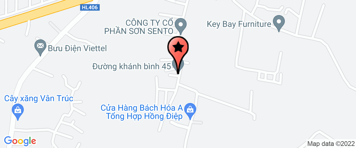 Map to Sam Thinh One Member Wooden Company Limited