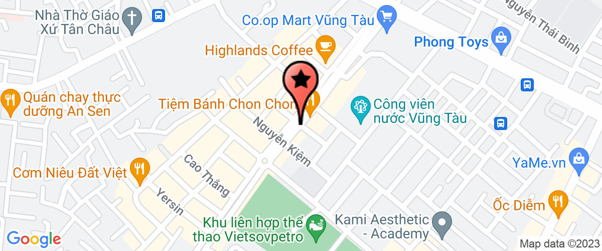 Map to Ba Ria - Vung Tau Construction Quality Consultant Joint Stock Company