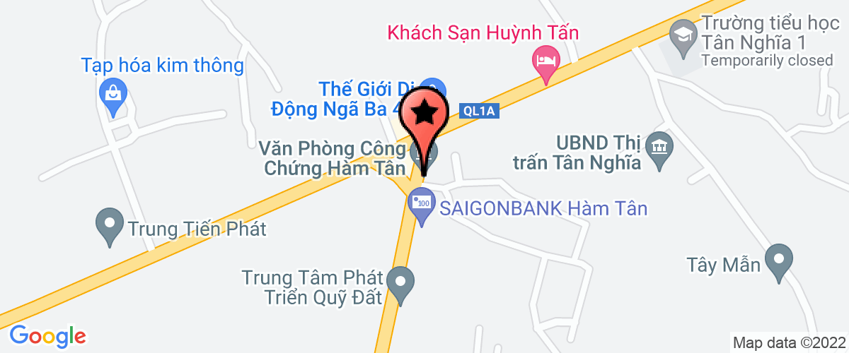 Bản đồ đến địa chỉ Văn Phòng Công Chứng Hàm Tân