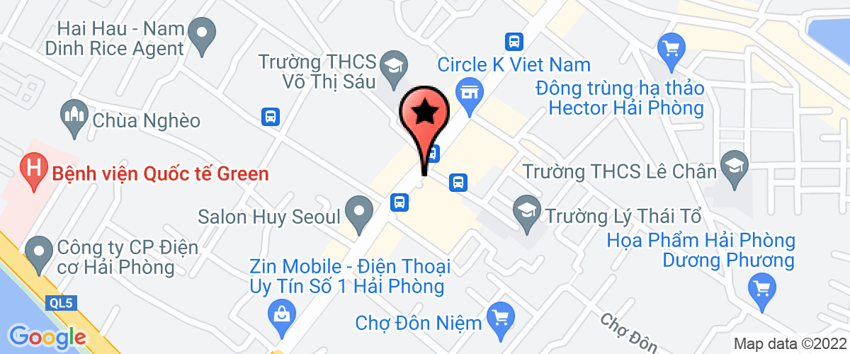 Bản đồ đến địa chỉ Công ty TNHH một thành viên Bến xe Hải Phòng