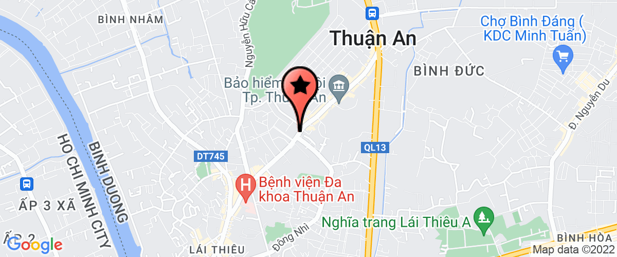 Bản đồ đến địa chỉ Thi Hành án Dân Sự Huyện Thuận An