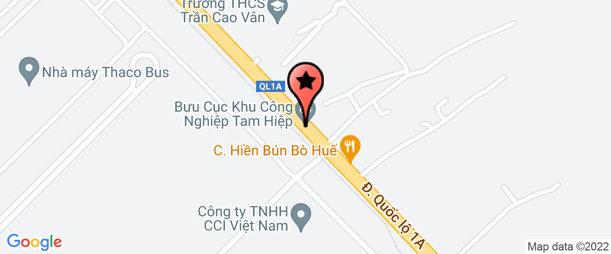 Bản đồ đến địa chỉ Cty TNHH MTV sản xuất khung gầm thùng xe Chu Lai Trường Hại (Nộp hộ NT)
