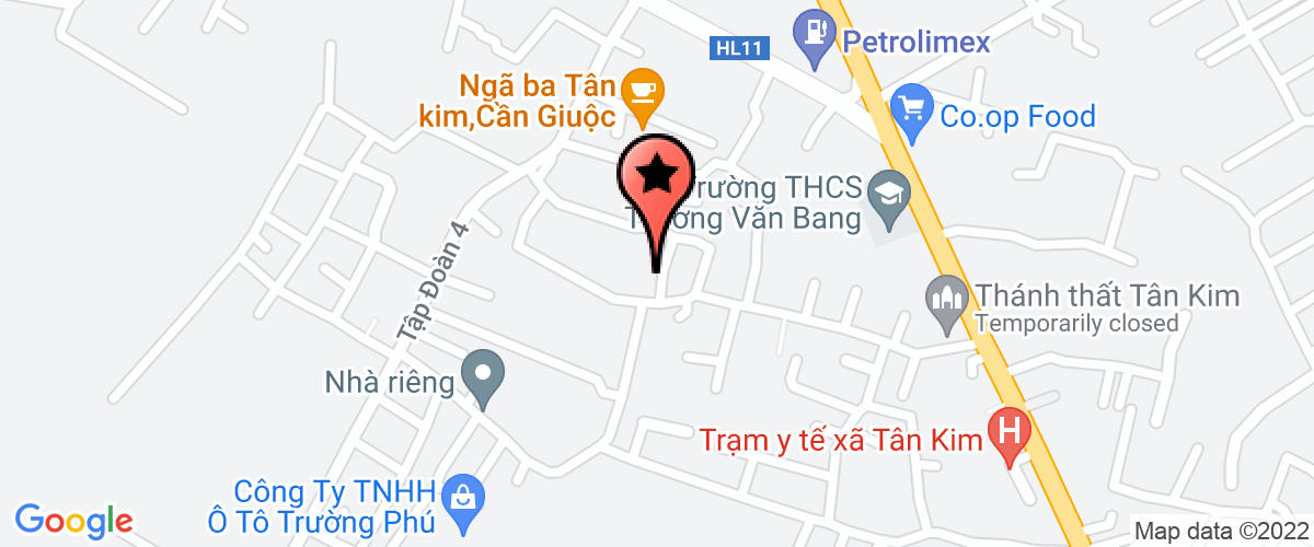 Bản đồ đến địa chỉ Uỷ Ban Nhân Dân Xã                                   Tân Kim