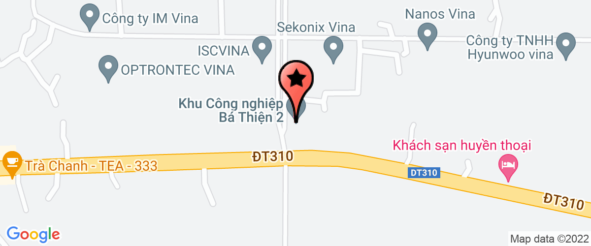 Map to Tkr Manufacturing Vietnam Company Limited
