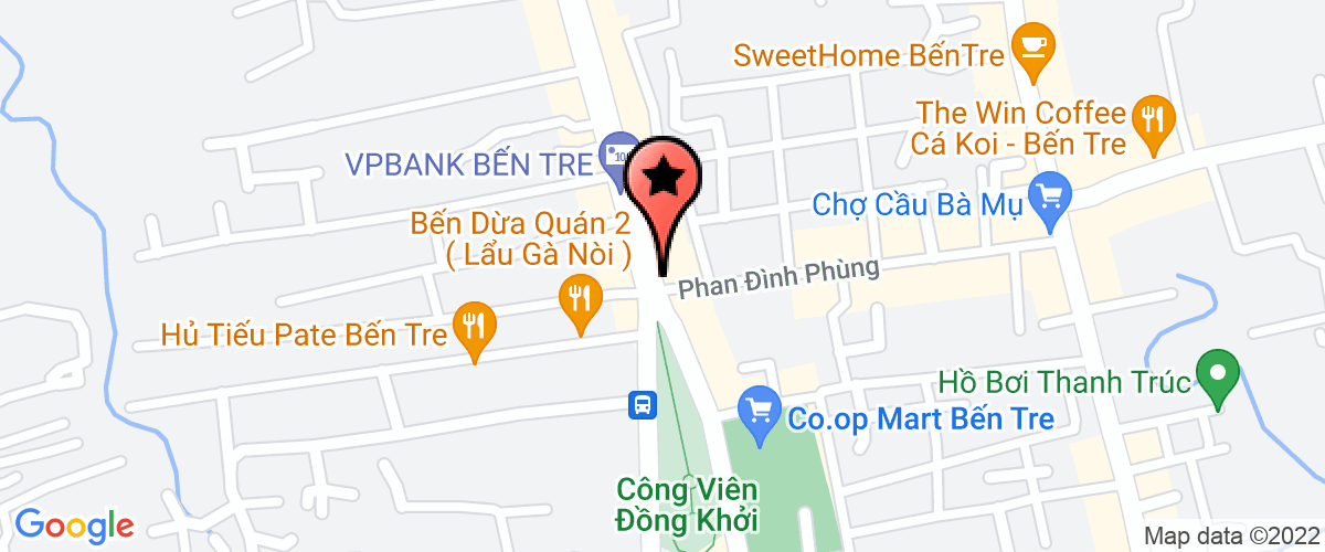Map to Bentre Investment Coconut Join Stock Company