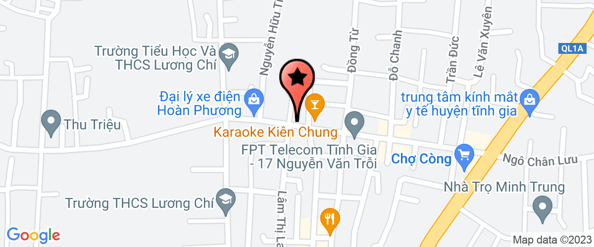 Map to Nui Ngoc Commercial Joint Stock Company