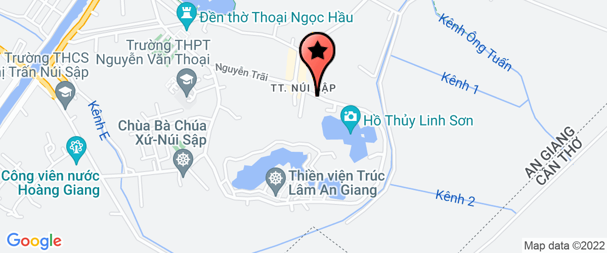 Map to Company Limited Construction Thien Long An Giang