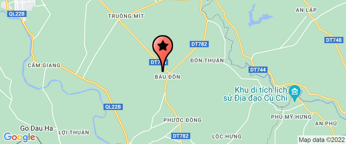 Bản đồ đến địa chỉ UBND Xã Bàu Đồn