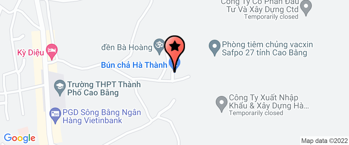 Bản đồ đến địa chỉ Công Ty TNHH Tư Vấn Xây Dựng Thành Vinh Cao Bằng