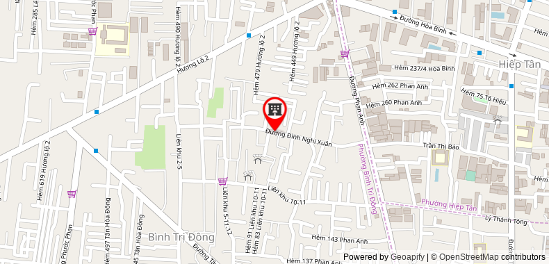 Map to Phuong Nghi Invesment Construction Corporation