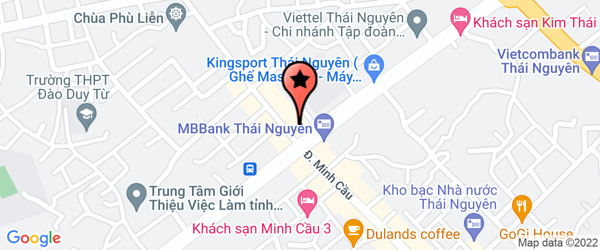 Map to Thainguyen Investment and Import and Export Jointstock Company