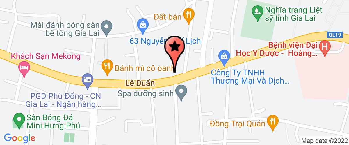 Map to Placo Gia Lai Joint Stock Company