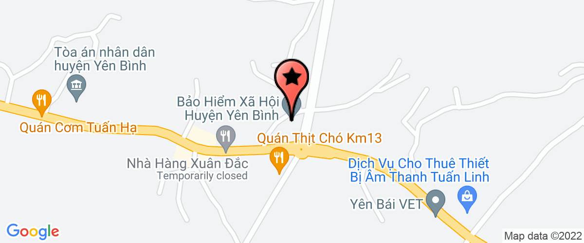 Map to Tan Binh Phat Yen Bai Joint Stock Company