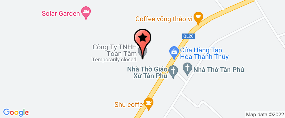Bản đồ đến địa chỉ Công Ty TNHH Toàn Tâm