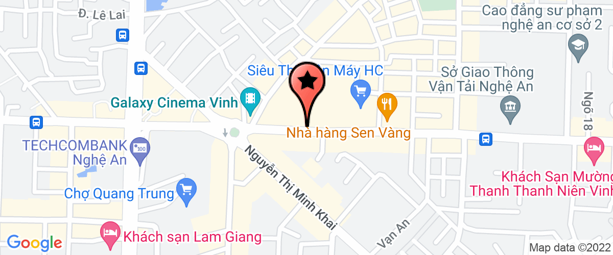 Map to Nghe An Tourism Joint Stock Company