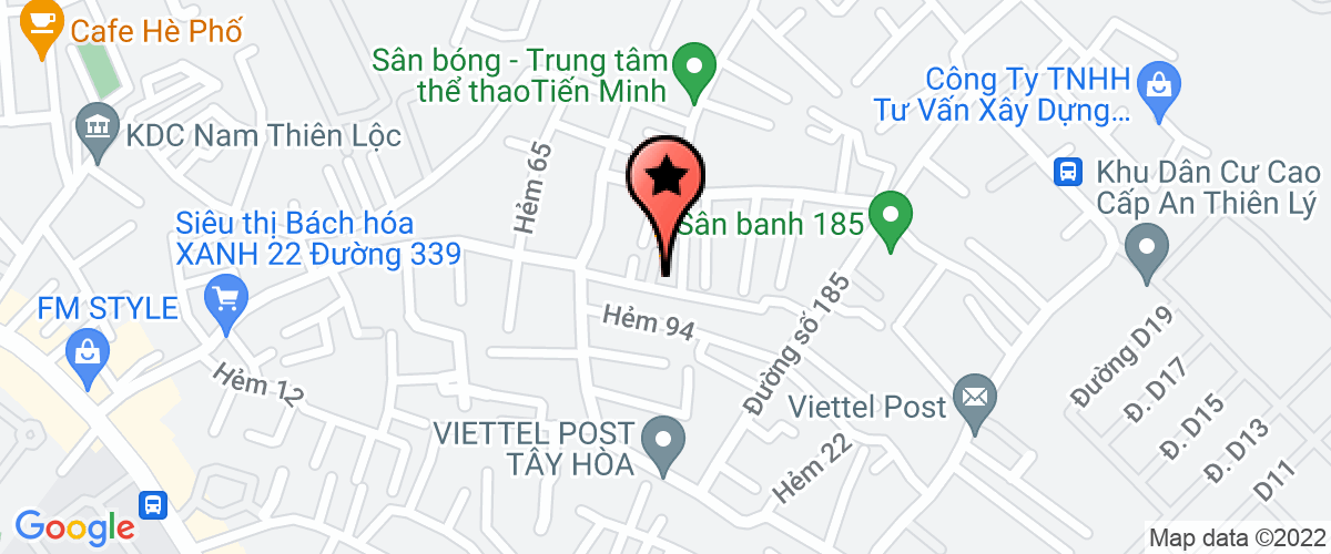 Map to Hoai Thinh Phat Real Estate Service Trading Company Limited