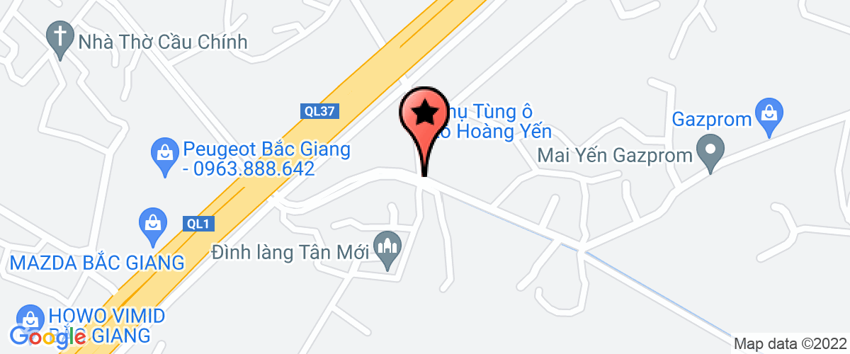 Bản đồ đến địa chỉ Công Ty TNHH Đầu Tư Thương Mại Tổng Hợp Thành Đạt Bắc Giang
