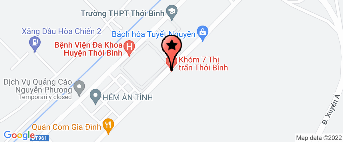 Bản đồ đến địa chỉ Bưu Điện Huyện Thới Bình - Bưu Điện Tỉnh Cà Mau