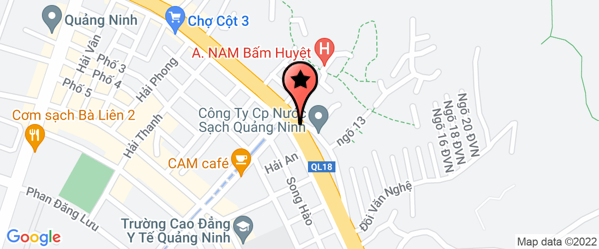 Map to Quangninh Clean Water Joint Stock Company