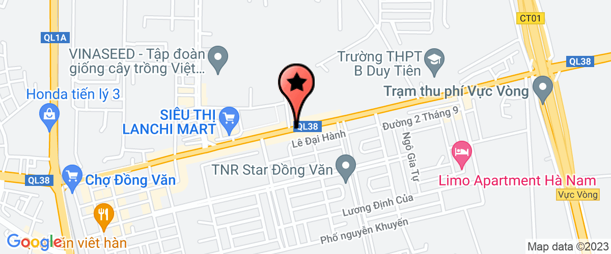 Map to Bach Ngoc Trading and Construction Company Limited