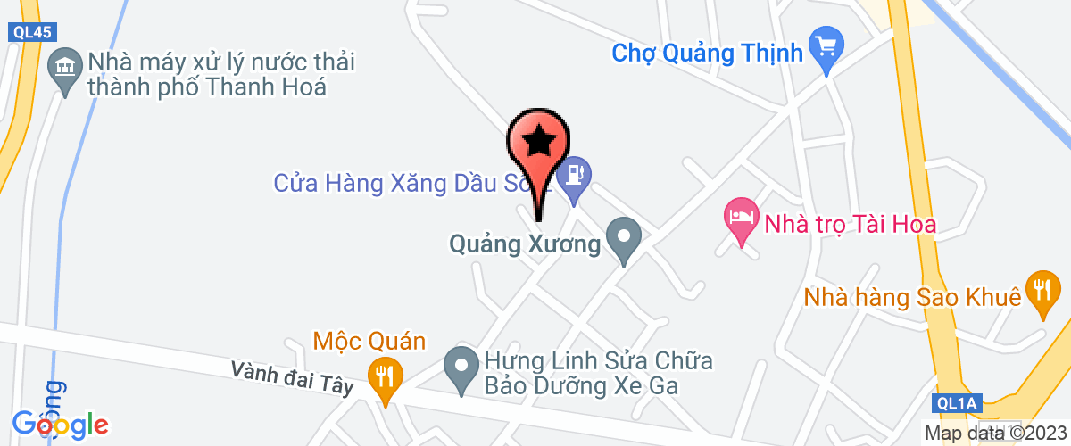 Bản đồ đến địa chỉ Công ty cổ phần đầu tư xây dựng và dịch vụ thương mại du lịch Thanh Hoá
